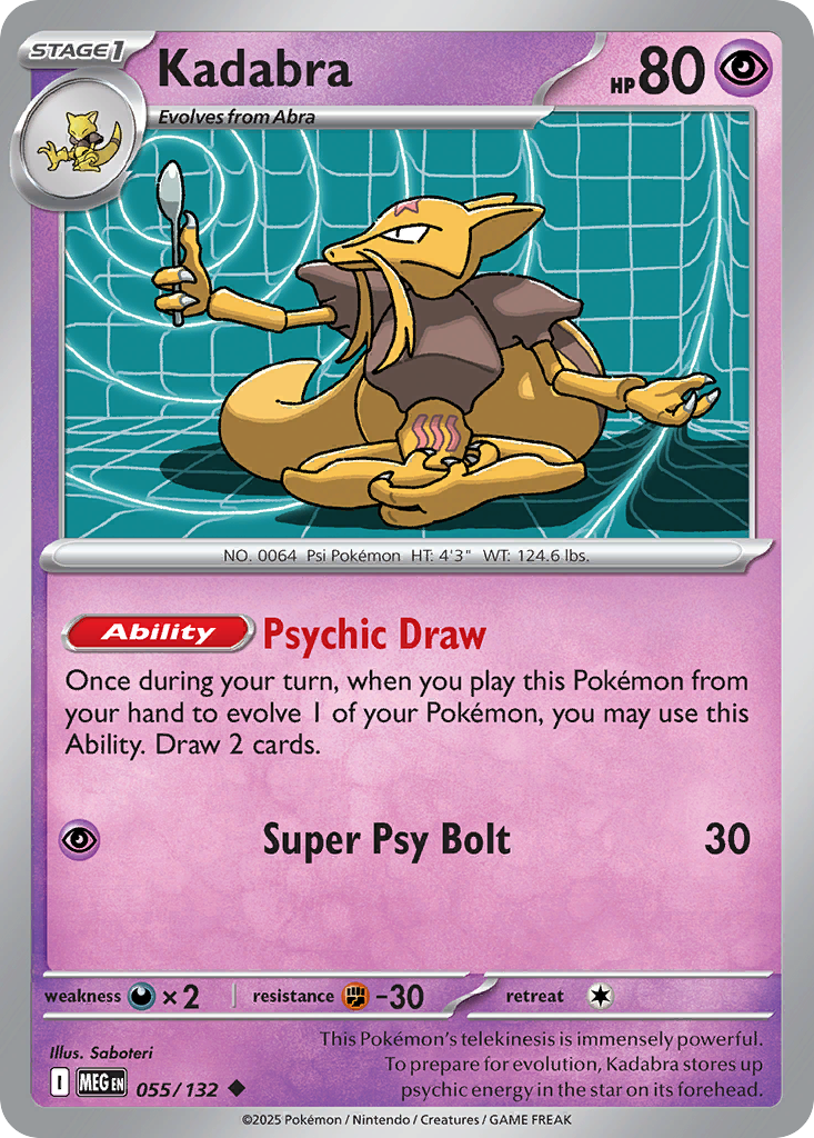 Kadabra 055/132 Mega Evolution card