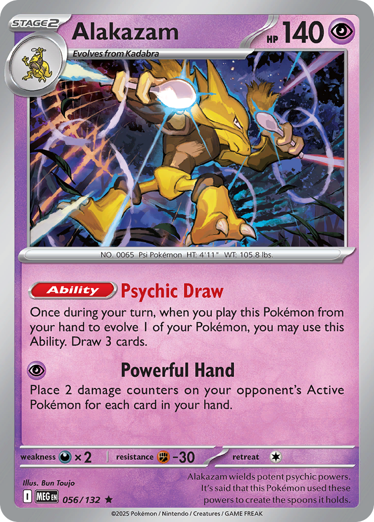 Alakazam 056/132 Mega Evolution card