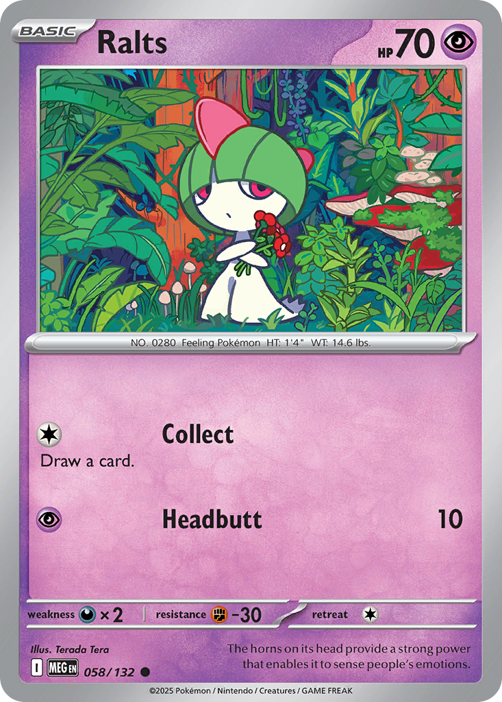 Ralts 058/132 Mega Evolution card