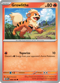 058/165 Growlithe - Scarlet & Violet 151