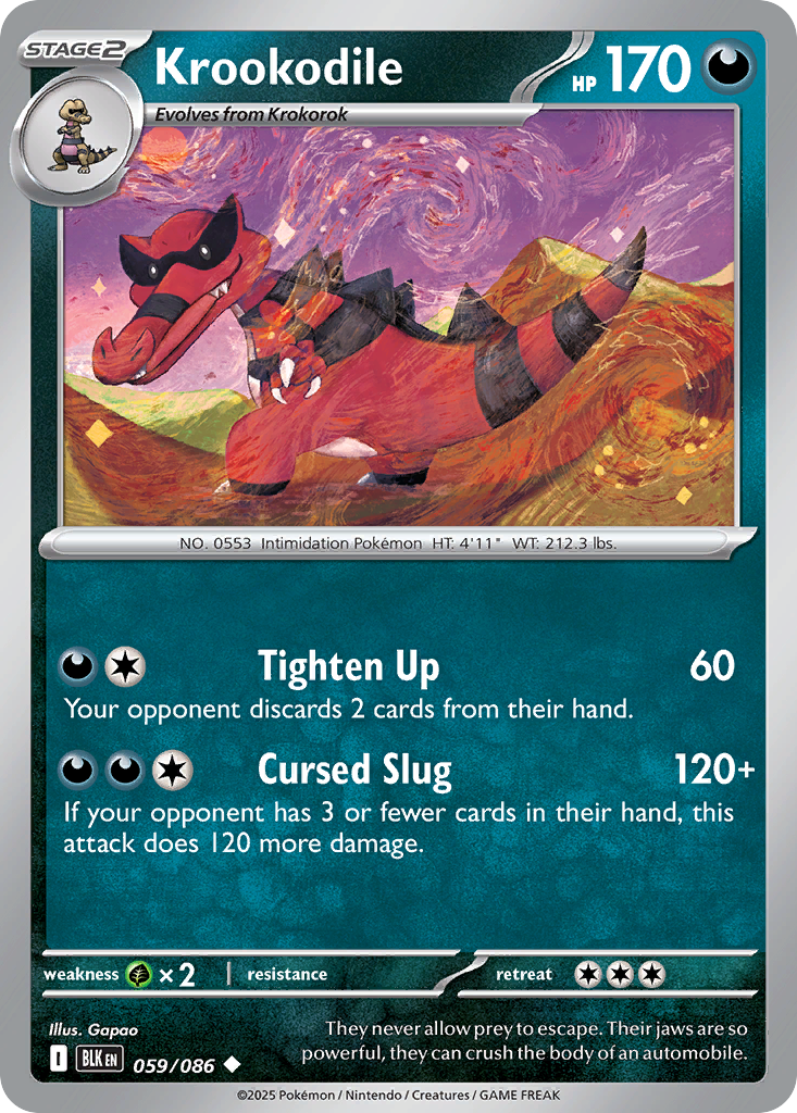 Krookodile 059/086 Black Bolt card