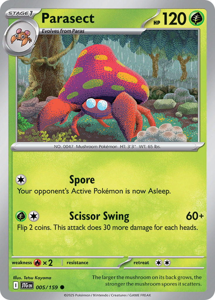 Parasect 005/159 Journey Together card