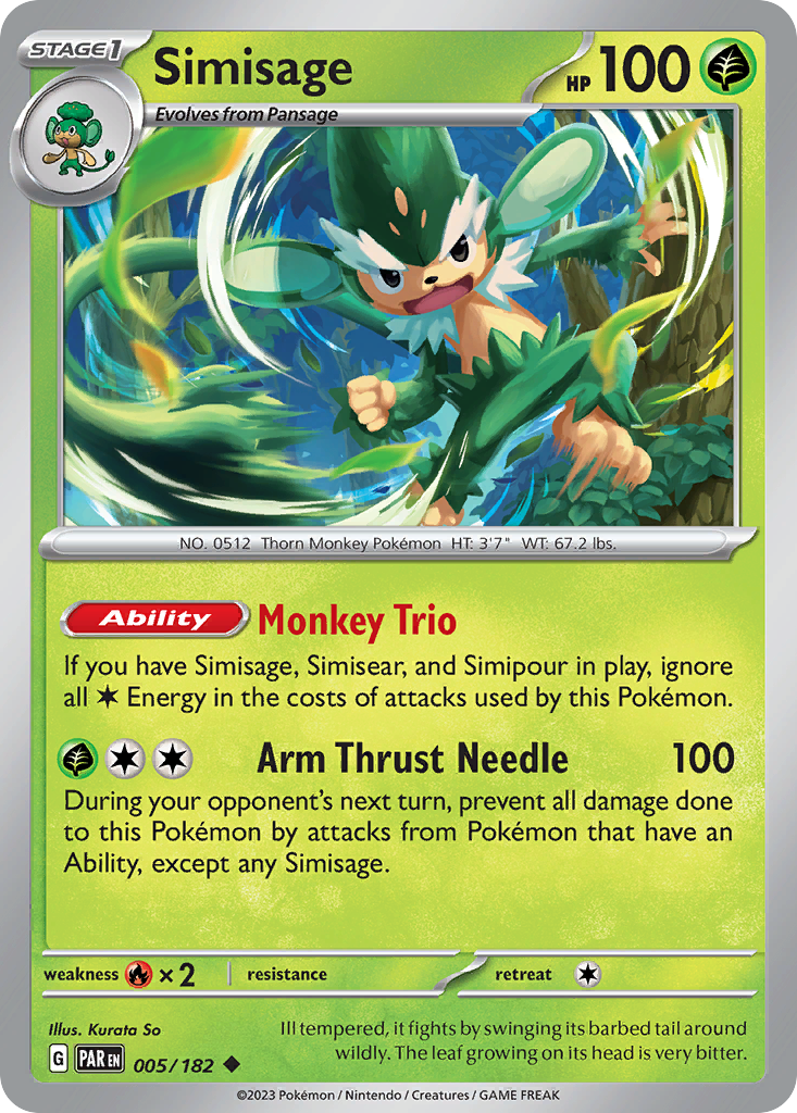 Simisage 005/182 Paradox Rift card
