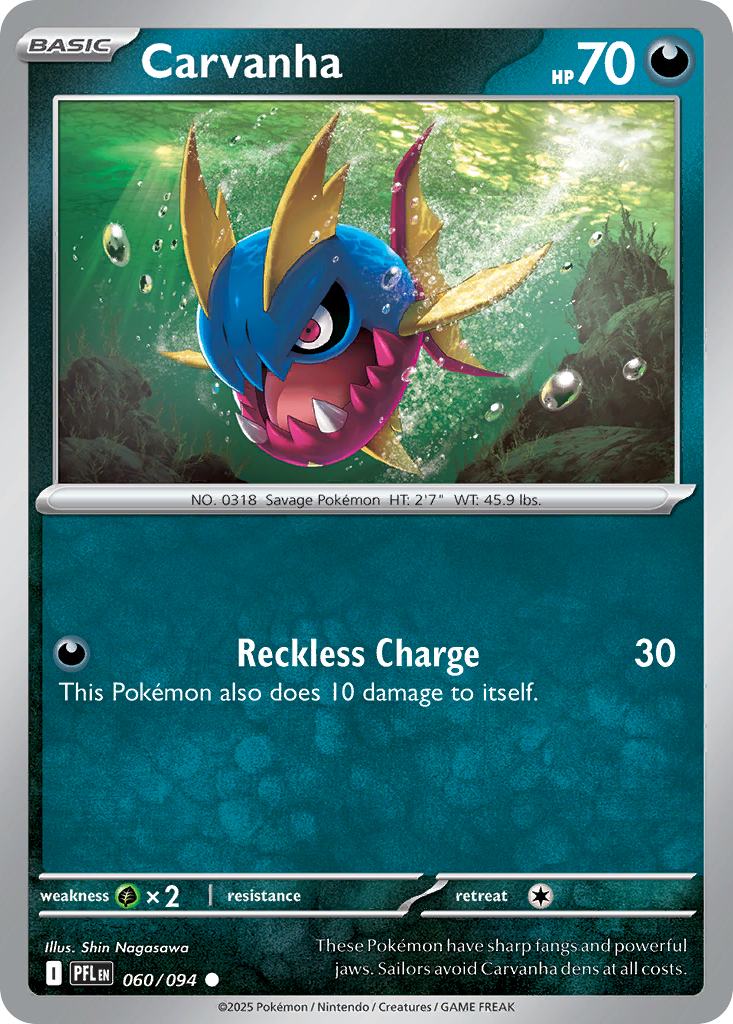 Carvanha 060/094 Phantasmal Flames card