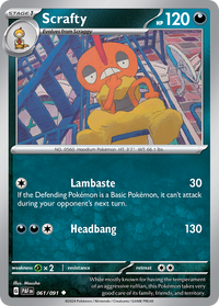 061/091 Scrafty - Paldean Fates