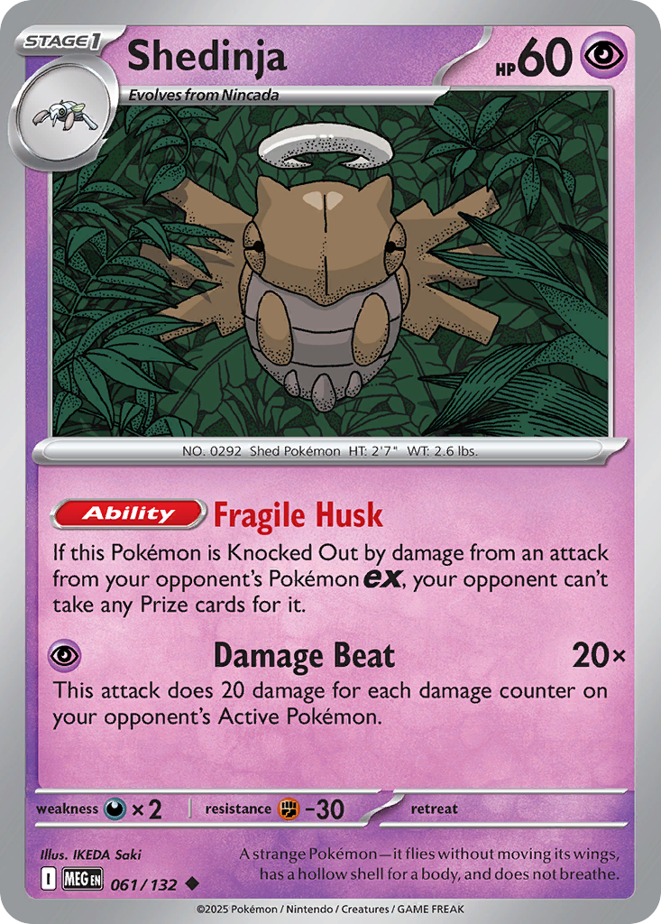Shedinja 061/132 Mega Evolution card
