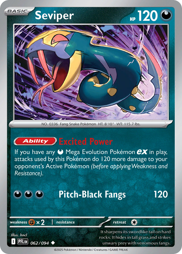 Seviper 062/094 Phantasmal Flames card