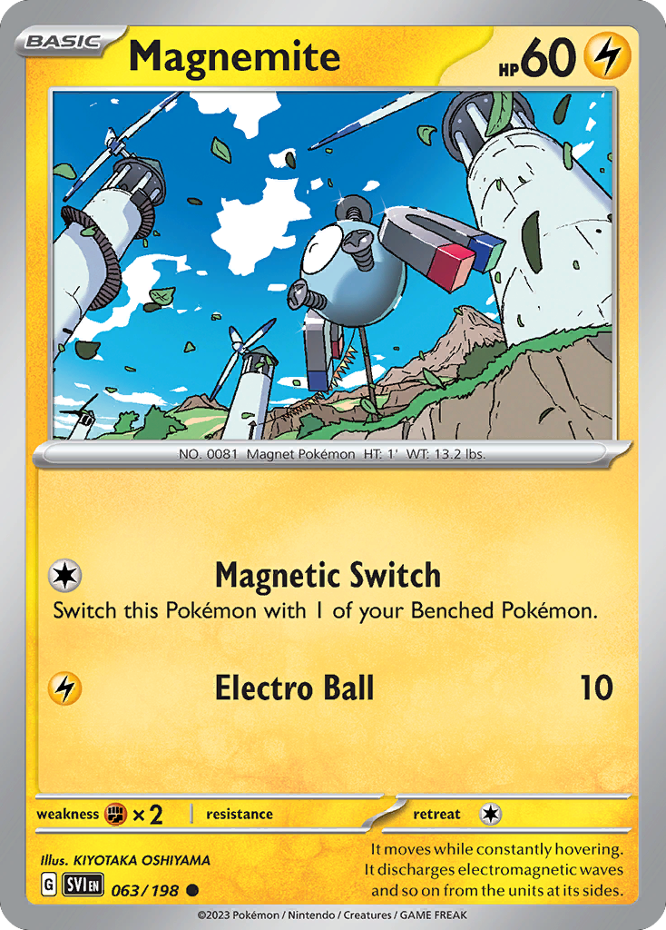 Magnemite 063/198 Scarlet & Violet Pokémon card