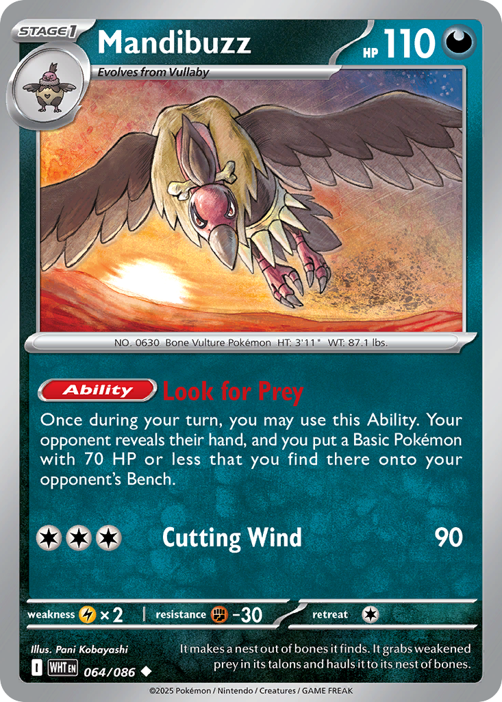 Mandibuzz 064/086 White Flare card