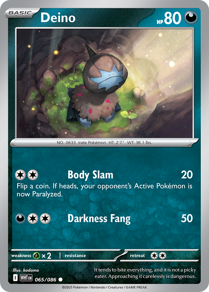 Deino 065/086 White Flare card