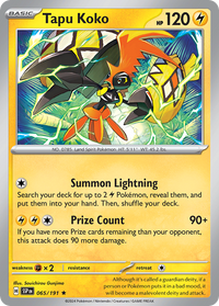 065/191 Tapu Koko - Surging Sparks
