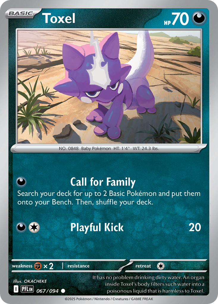 Toxel 067/094 Phantasmal Flames card