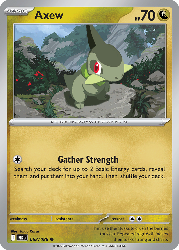 Axew 068/086 Black Bolt card