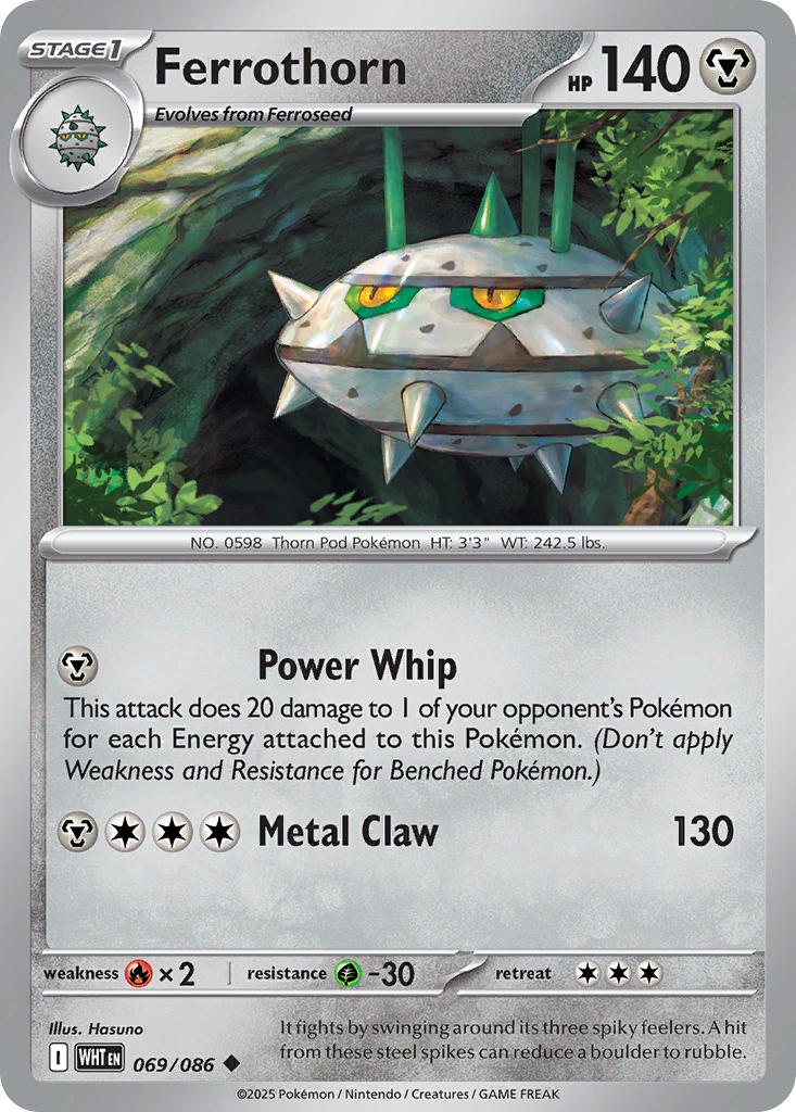 Ferrothorn 069/086 White Flare card