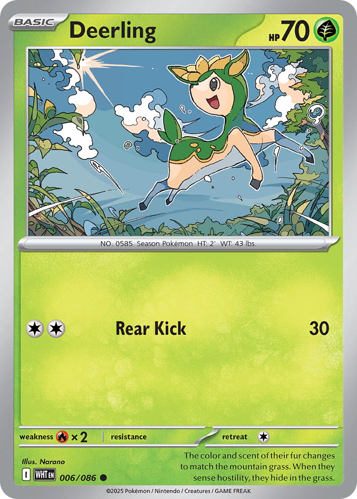 Deerling 006/086 White Flare card