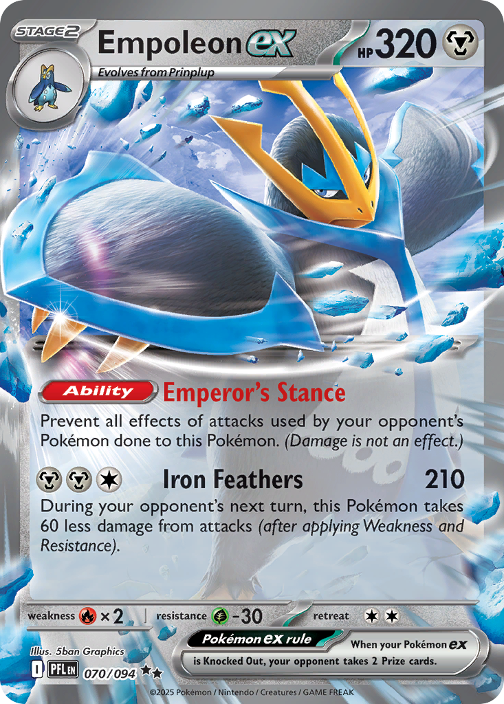 Empoleon ex 070/094 Phantasmal Flames card