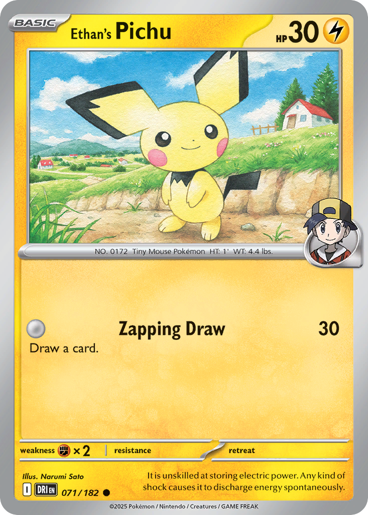 Ethan's Pichu 071/182 Destined Rivals card