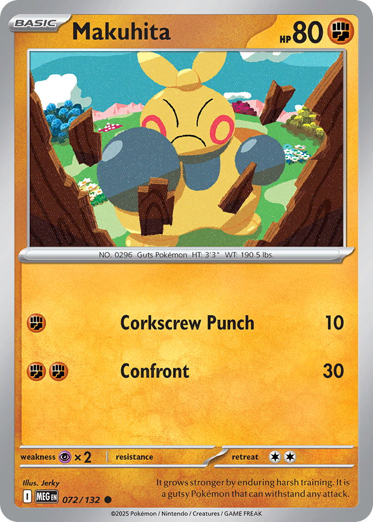 Makuhita 072/132 Mega Evolution card