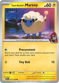072/182 Team Rocket's Mareep - Destined Rivals