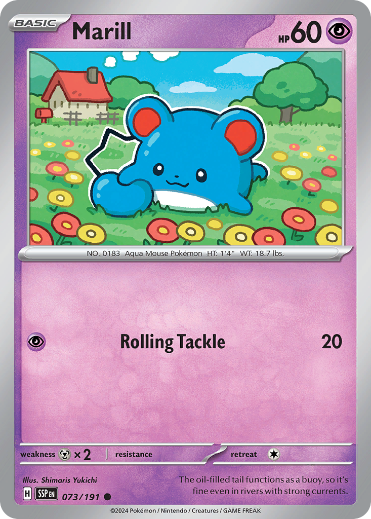 Marill 073/191 Surging Sparks card