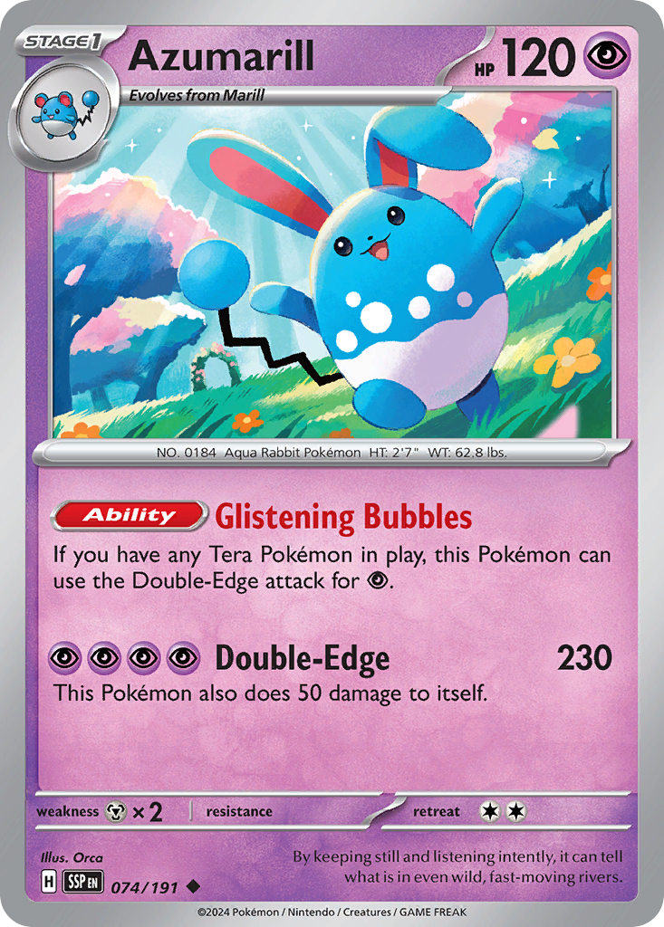 Azumarill 074/191 Surging Sparks card