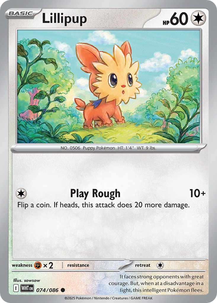 Lillipup 074/086 White Flare card