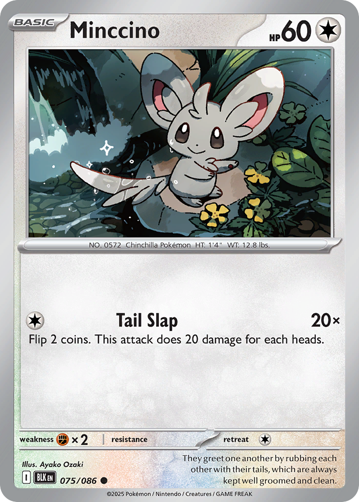 Minccino 075/086 Black Bolt card