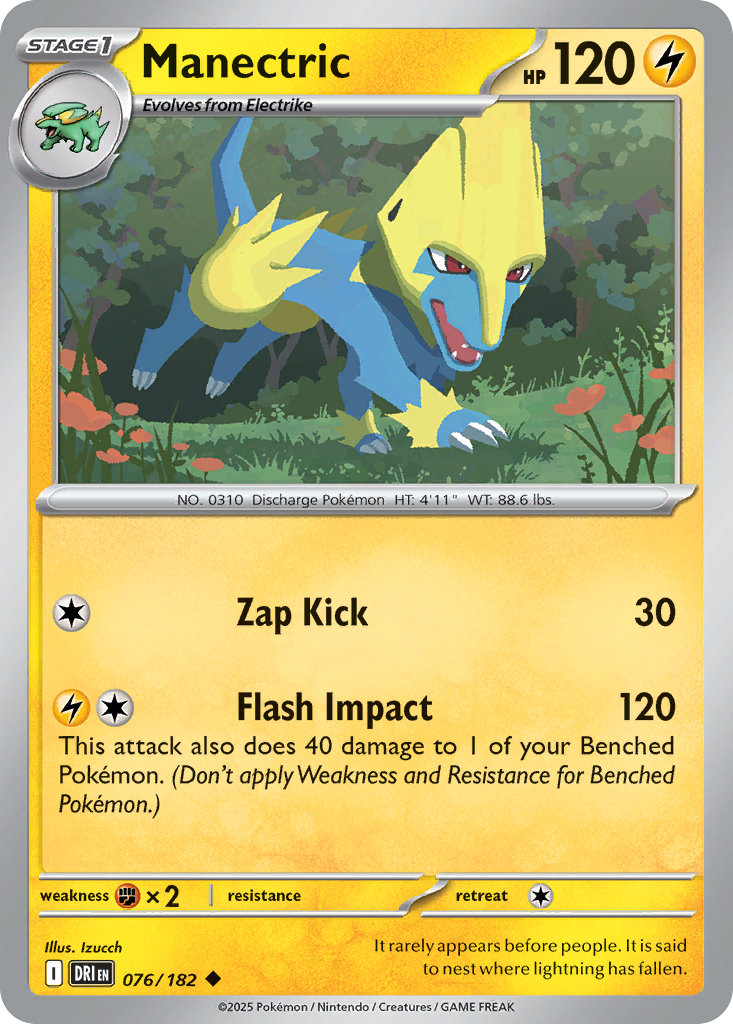 Manectric 076/182 Destined Rivals card