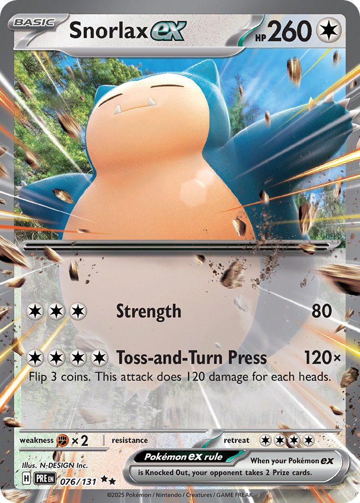 Snorlax ex 076/131 Prismatic Evolutions card