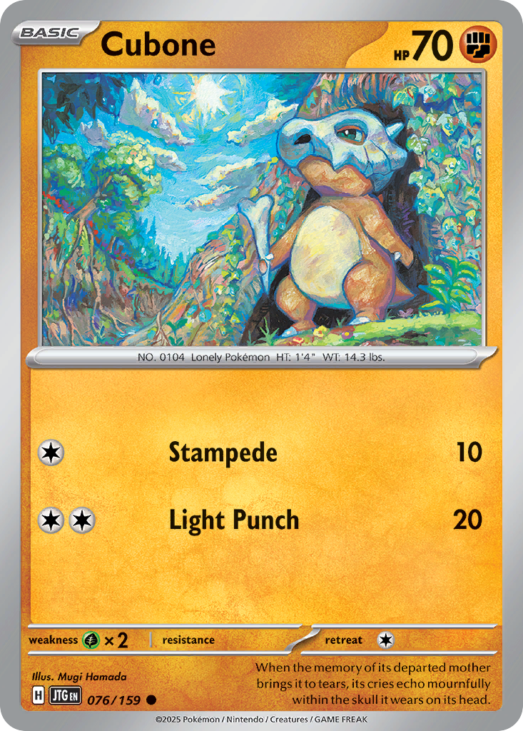 Cubone 076/159 Journey Together card