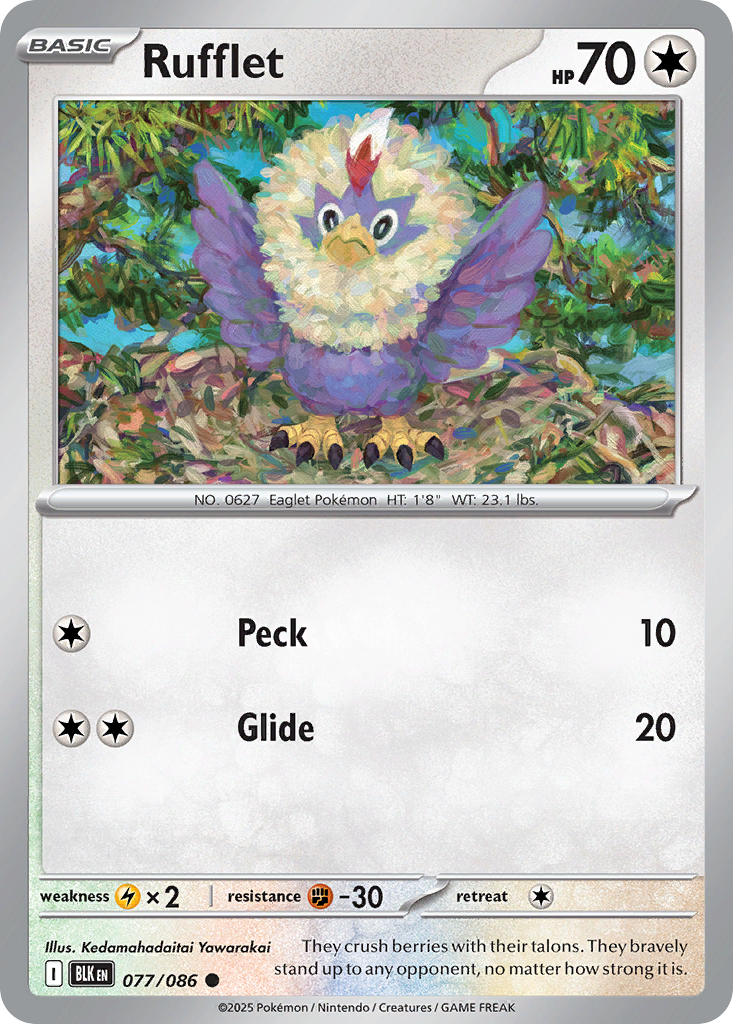 Rufflet 077/086 Black Bolt card