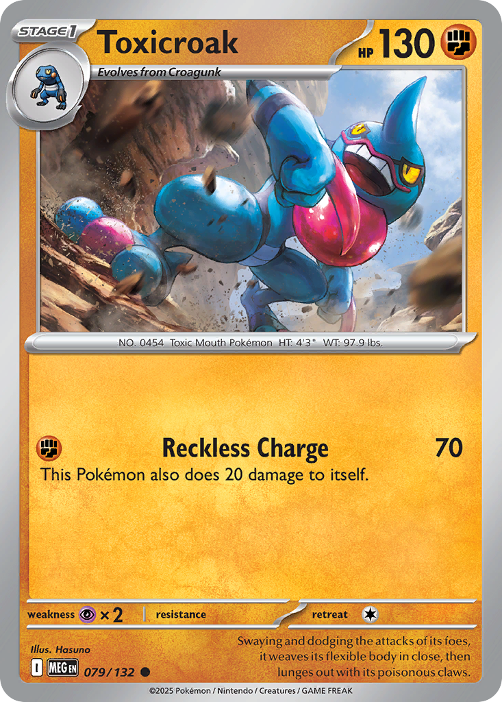 Toxicroak 079/132 Mega Evolution card