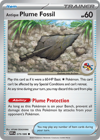 079/086 Antique Plume Fossil - White Flare