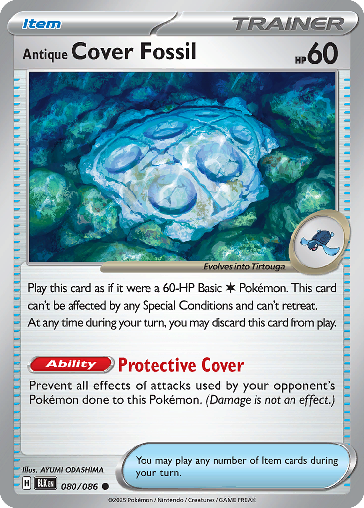 Antique Cover Fossil 080/086 Black Bolt card