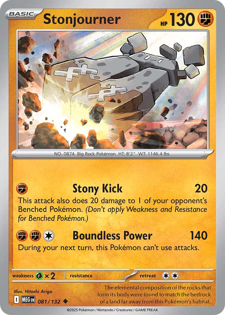 Stonjourner 081/132 Mega Evolution card