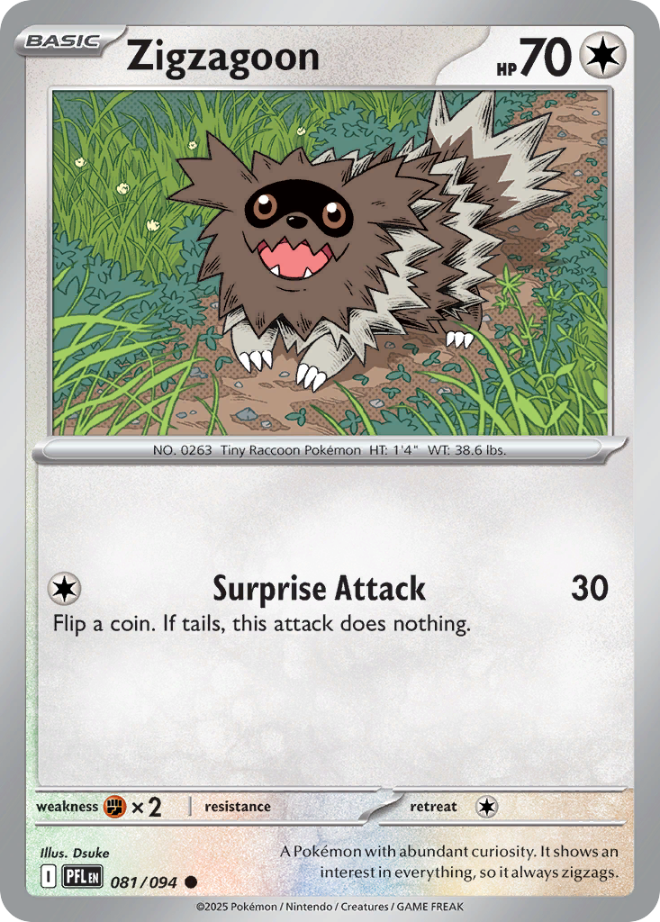 Zigzagoon 081/094 Phantasmal Flames card