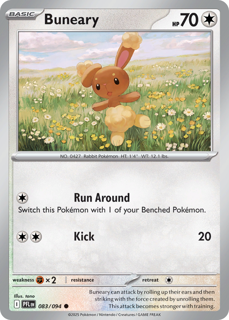Buneary 083/094 Phantasmal Flames card