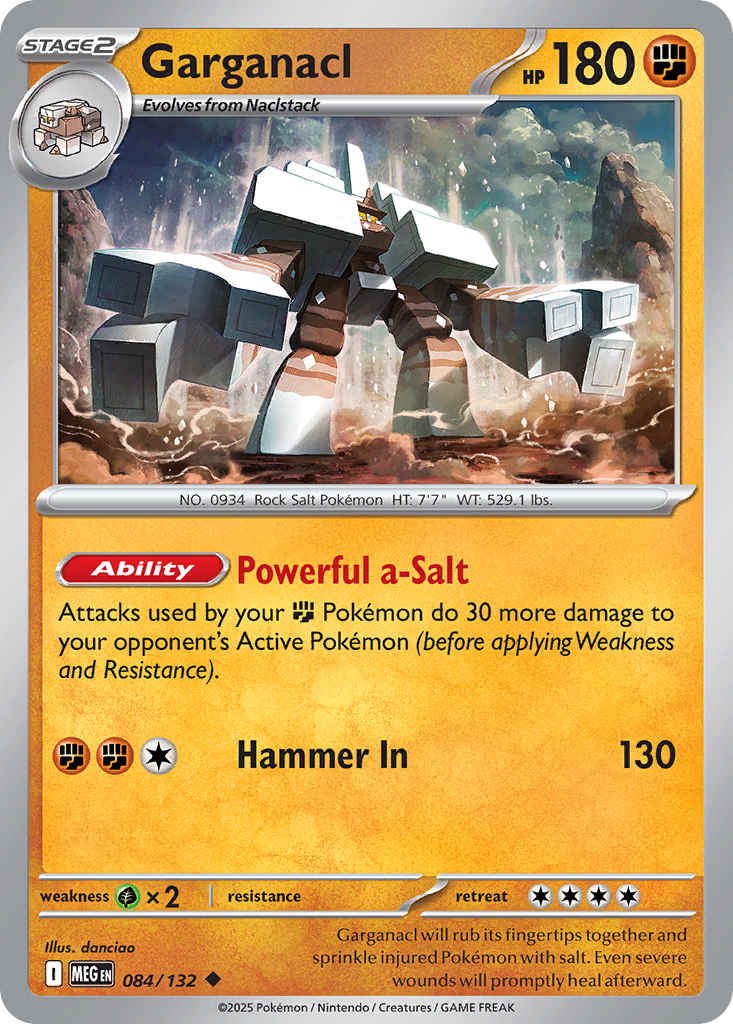 Garganacl 084/132 Mega Evolution card