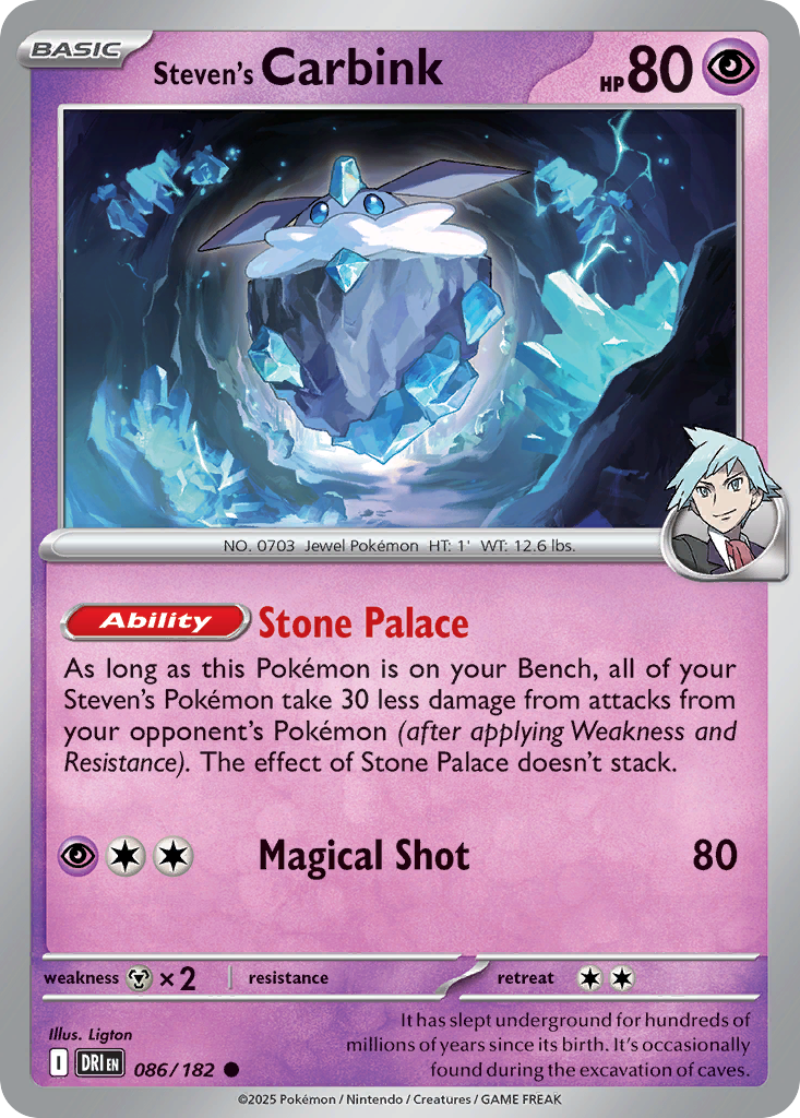 Steven's Carbink 086/182 Destined Rivals card