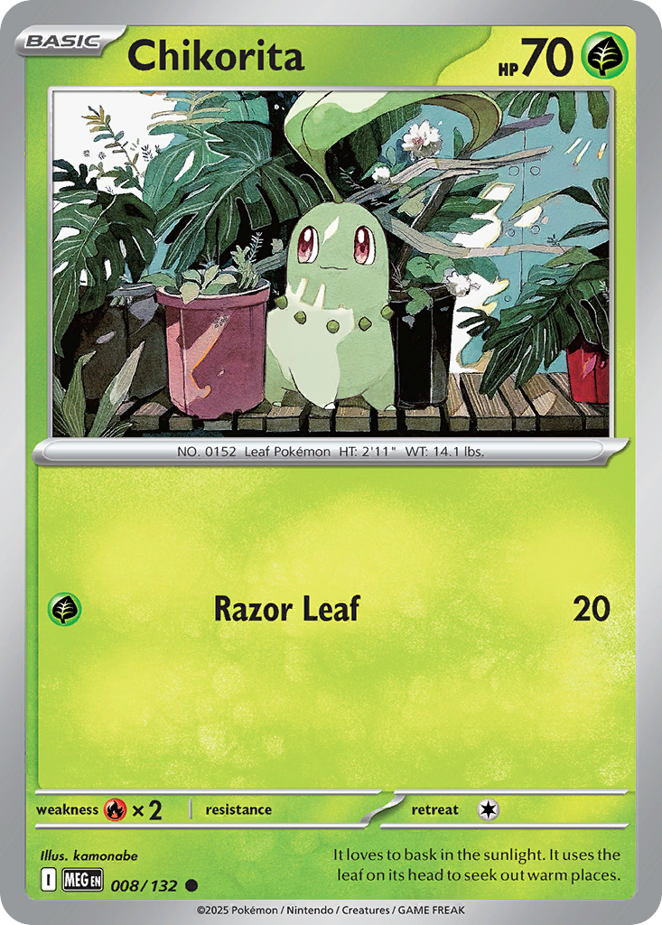 Chikorita 008/132 Mega Evolution card