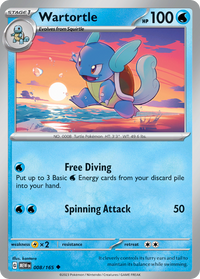 008/165 Wartortle - Scarlet & Violet 151