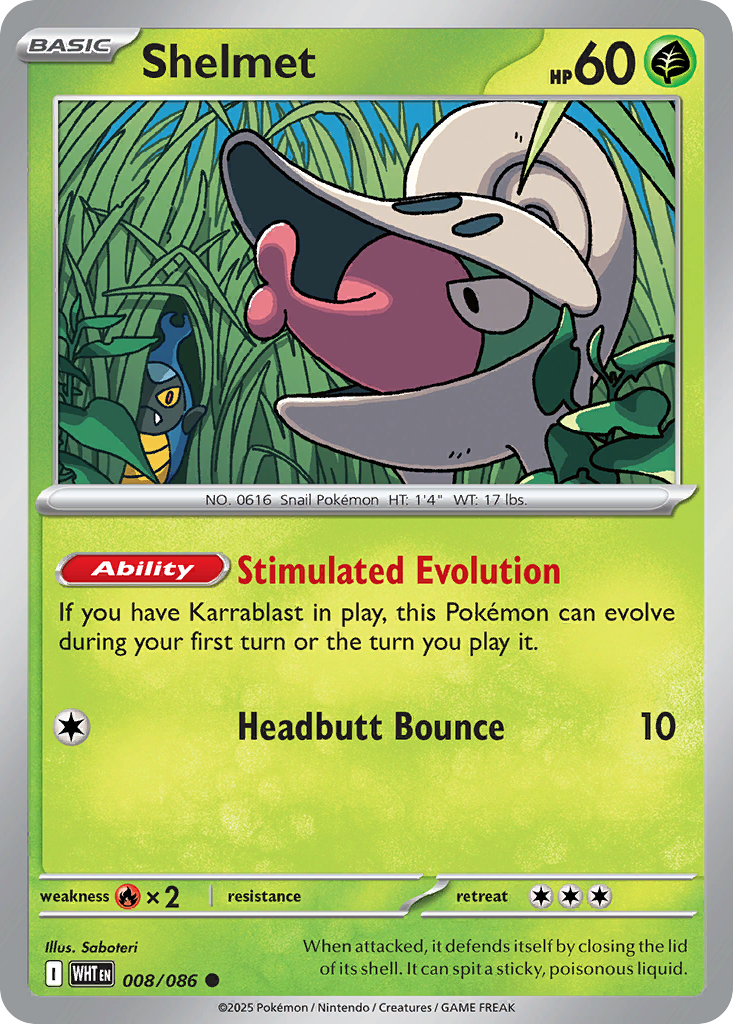 Shelmet 008/086 White Flare card