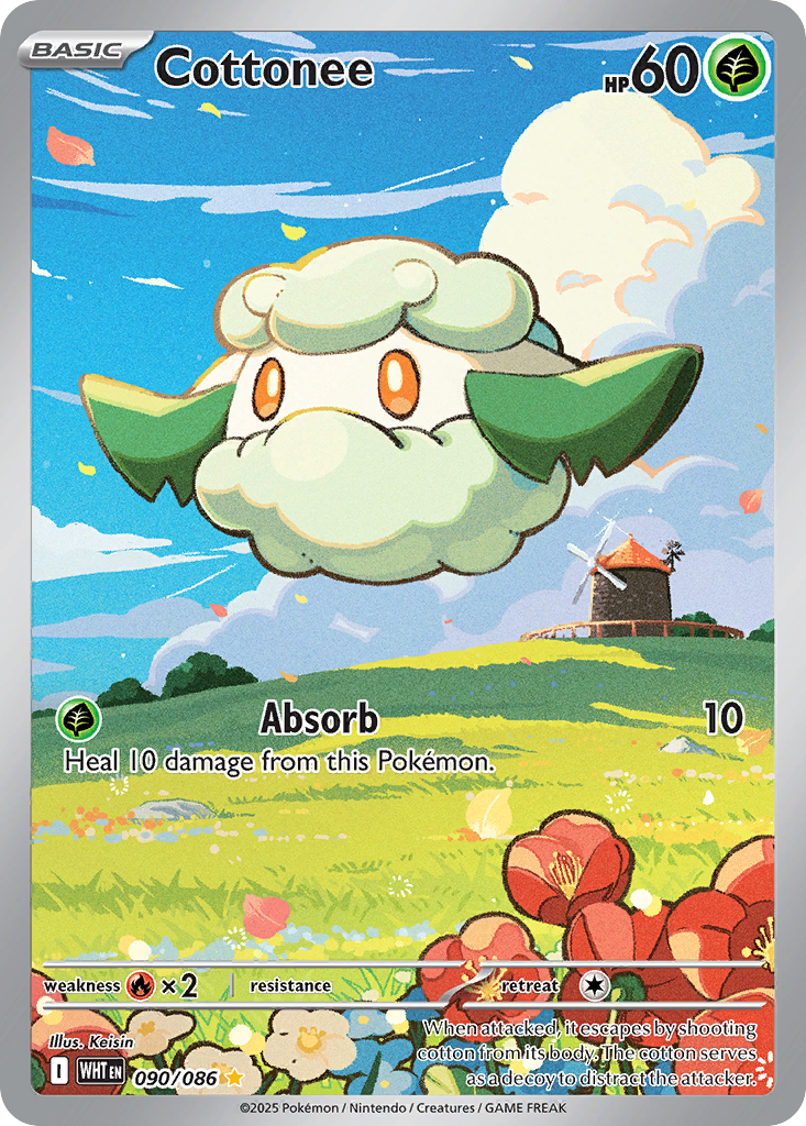 Cottonee 090/086 White Flare card