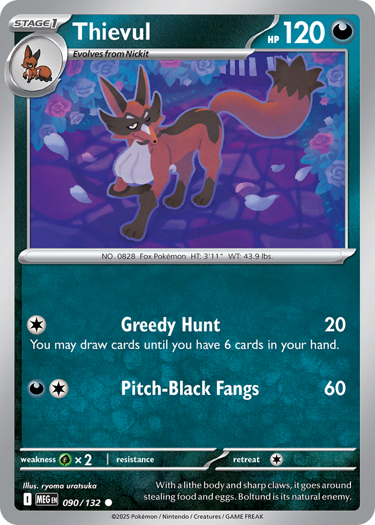 Thievul 090/132 Mega Evolution card