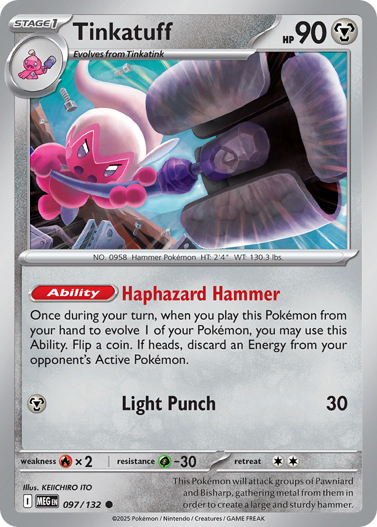 Tinkatuff 097/132 Mega Evolution card