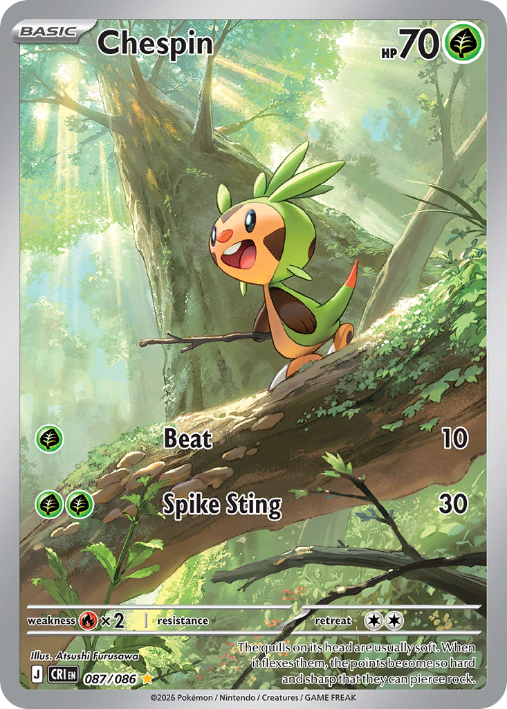 Chespin 087/086 Chaos Rising card