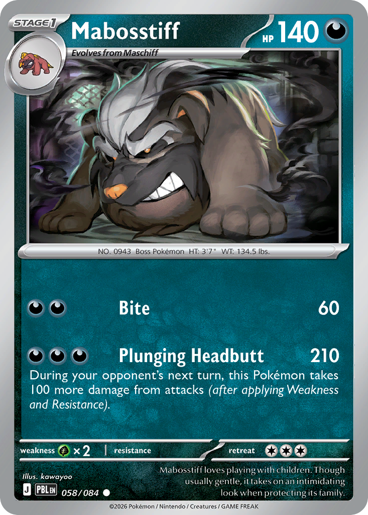 Mabosstiff 058/084 Pitch Black card