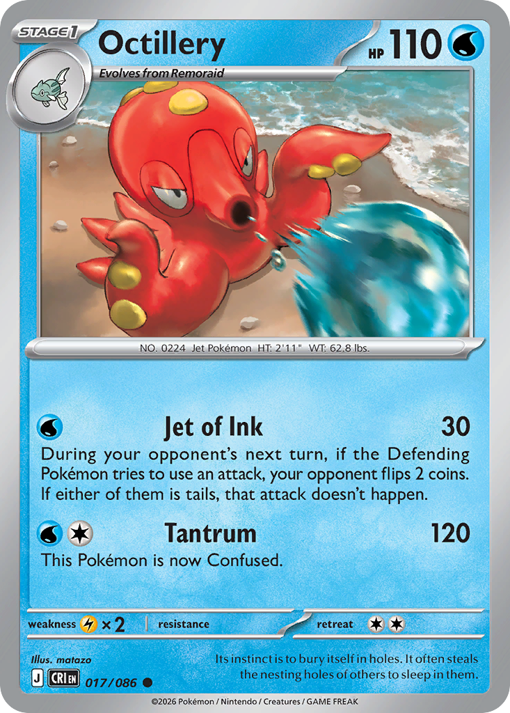 Octillery 017/086 Chaos Rising card