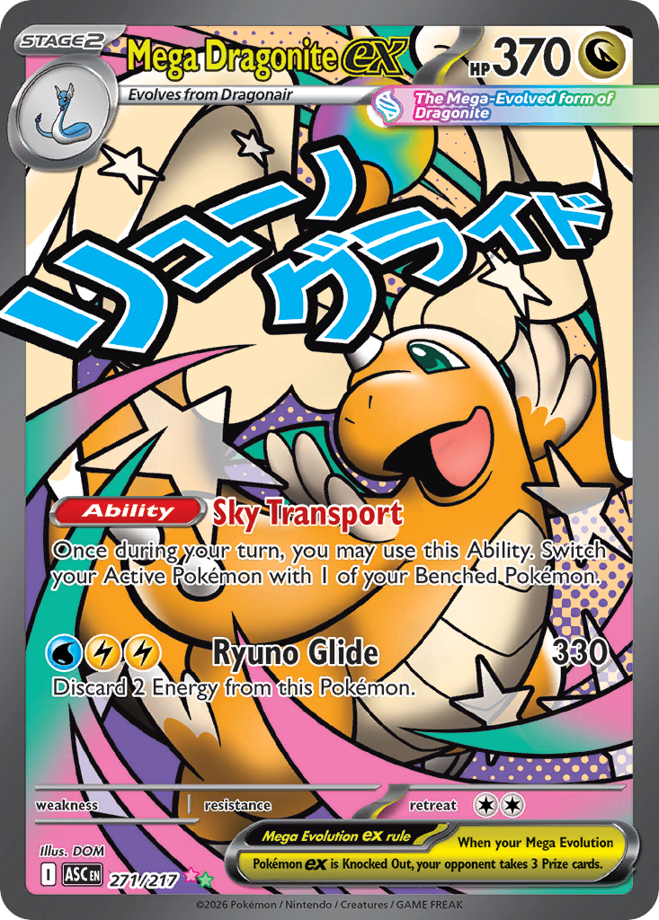 Mega Dragonite ex 271/217 Ascended Heroes card