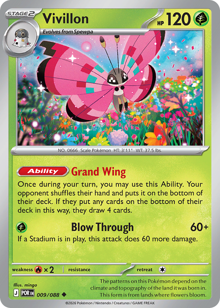 Vivillon 009/088 Perfect Order card
